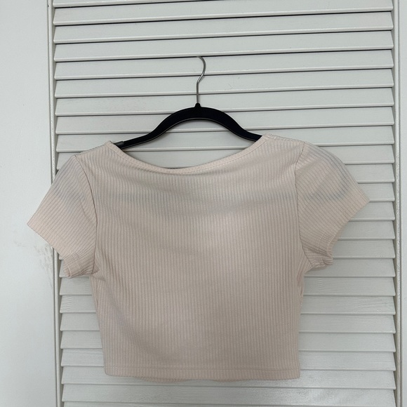 Cider V-neck Short Sleeve Tee & Knotted Wide Leg Pants Set Size Small - Picture 6 of 7